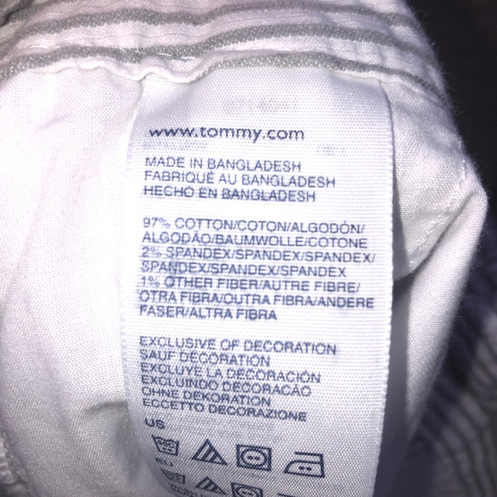 ⚡️5/$15⚡️ Tommy Hilfiger | White/Gray Striped Shorts | 6 - Picture 8 of 8